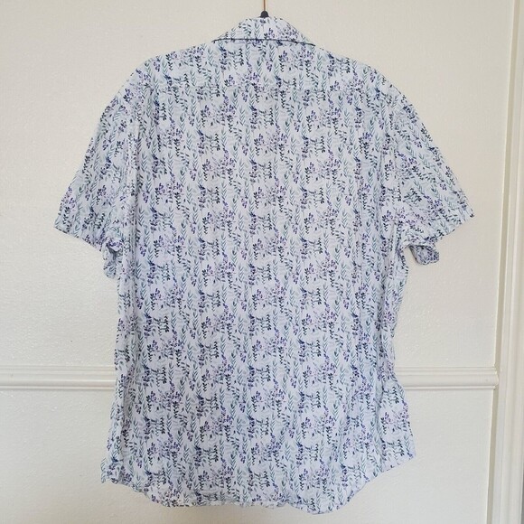 Kennington California Short Sleeve Button Up Shirt White Summer Men's Size XL - Picture 16 of 16